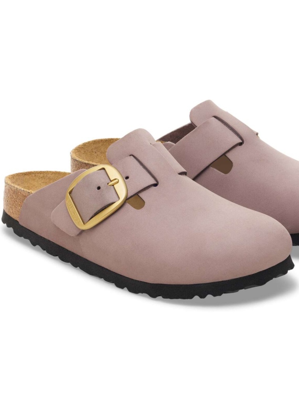 Birkenstock Boston Big Buckle Nubuck Leather Faded Purple - Picture 2 of 8
